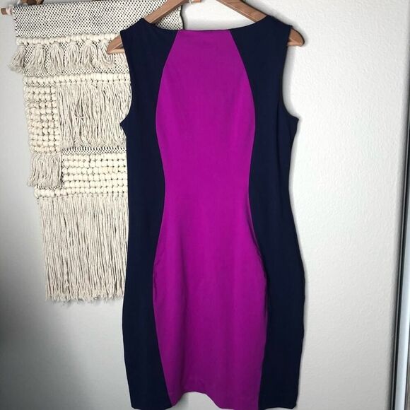 Cynthia Rowley Blue Purple Bodycon Dress Medium - Picture 4 of 6